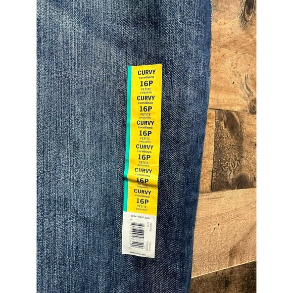 NWOT Faded Glory Women's Currvy Bootcut Jeans Size 16P - Picture 2 of 4